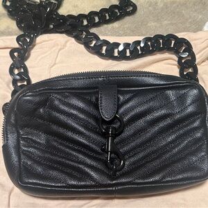 Rebecca Minkoff Black Textured Crossbody Bag